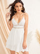 Lace Insert Cami Dress With Wrap Skirt