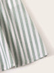 Button Front Striped Slip Dress