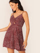 Dalmatian Print Twist Peekaboo Cami Dress