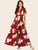 Large Floral Wrap Maxi Dress
