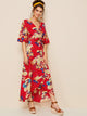 Floral Print Belted Dress