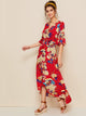 Floral Print Belted Dress