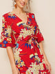 Floral Print Belted Dress