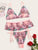 Floral Embroidered Garter Lingerie Set