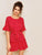 Ruffle Hem Self Tie Striped Dress