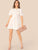 Schiffy Puff Sleeve Ruffle Hem Flare Dress