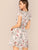Ruffle Trim Floral Print Wrap Dress