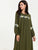 Floral Appliques Bishop Sleeve Maxi Dress