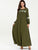 Floral Appliques Bishop Sleeve Maxi Dress