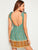 Tribal Ditsy Floral Plunging Neck Backless Slip Dress
