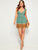 Tribal Ditsy Floral Plunging Neck Backless Slip Dress