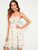 Plants Print Off The Shoulder Shirred Dress