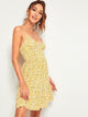Ditsy Floral Shirred Slip Dress