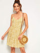Ditsy Floral Shirred Slip Dress