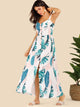 Floral Print Button Front Cami Dress