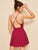Plunging Crisscross Back Polka Dot Cami Dress