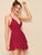 Plunging Crisscross Back Polka Dot Cami Dress
