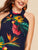 Floral Print Halter Dress