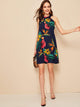 Floral Print Halter Dress