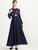Floral Embroidered Bishop Sleeve Maxi Dress