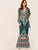 Tribal Print Split Sleeve Wrap Belted Fishtail Dress