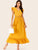 Lace Panel Ruffle Hem Dress