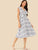 Lace Up Back Striped Dress