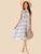Lace Up Back Striped Dress