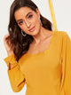 Scallop Scoop Neck Maxi Dress