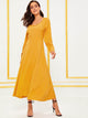 Scallop Scoop Neck Maxi Dress