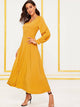 Scallop Scoop Neck Maxi Dress