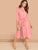 Scallop Trim Belted Flare Dress