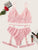 Floral Lace Garter Lingerie Set