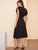  Solid Ruffle Armhole Fit and Flare Dress