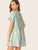 Keyhole Back Striped Smock Dress