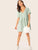 Keyhole Back Striped Smock Dress