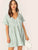 Keyhole Back Striped Smock Dress