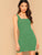 Solid Rib-knit Bodycon Tank Dress