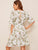 Floral Print Ruffle Hem Belted Dress