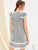 Lace Panel Embroidery Striped Babydoll Dress