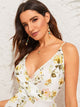 Floral Print Surplice Neck Cami Sundress