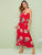 Foldover Front Floral Print Wrap Tube Dress