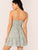Ditsy Floral Empire Waist Ruffle Hem Ruched Slip Dress