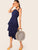 Knot Strap Frill Trim Layered Dress