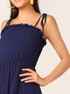 Knot Strap Frill Trim Layered Dress