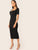 Hook and Eye Front Sweetheart Neck Pencil Dress