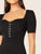 Hook and Eye Front Sweetheart Neck Pencil Dress