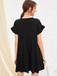 Solid Ruffle Spliced Dress