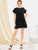 Solid Ruffle Spliced Dress