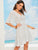 Surplice Neck Tied Shirred Waist Striped Dress
